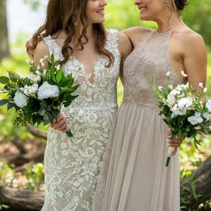 Bridesmaid Dress - David's Bridal Biscotti Size 2 - Nude
